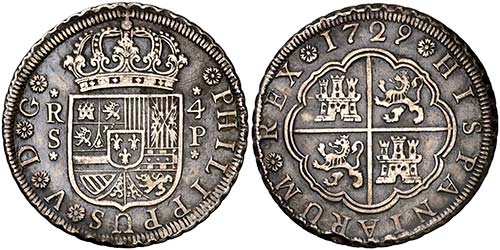 1729. Felipe V. Sevilla. P. 4 ... 