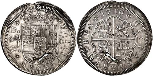 1710. Felipe V. Madrid. J. 8 ... 