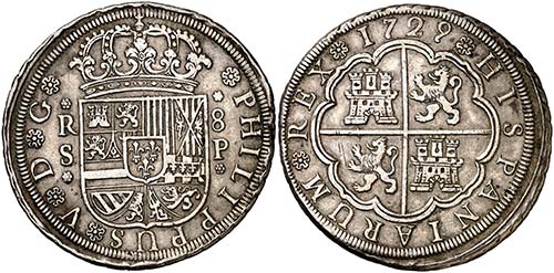 1729. Felipe V. Sevilla. P. 8 ... 