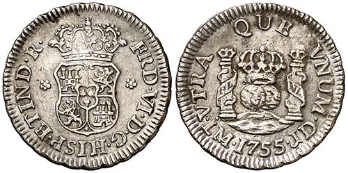 1755. Fernando VI. Lima. JD. 1/2 ... 