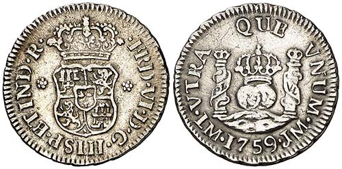 1759. Fernando VI. Lima. JM. 1/2 ... 