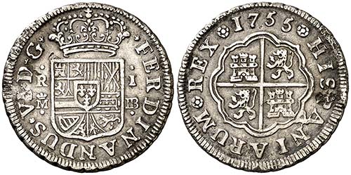 1755. Fernando VI. Madrid. JB. 1 ... 