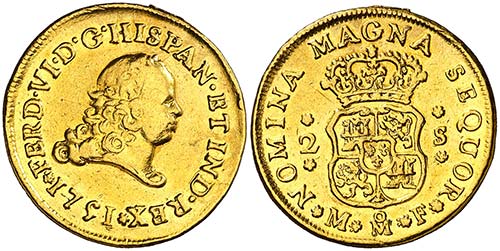 1751. Fernando VI. M‚xico. MF. 2 ... 