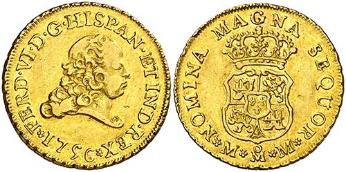 1756. Fernando VI. M‚xico. MM. 2 ... 