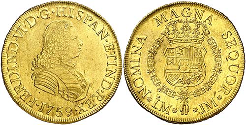 1759. Fernando VI. Lima. JM. 8 ... 