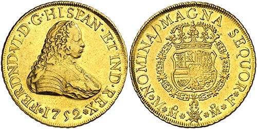 1752. Fernando VI. M‚xico. MF. 8 ... 