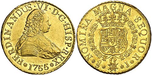 1755. Fernando VI. Santiago. J. 8 ... 