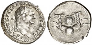(80-81 d.C.). Vespasiano. Denario. ... 