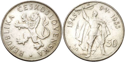 1955. Checoslovaquia. 50 korum. ... 