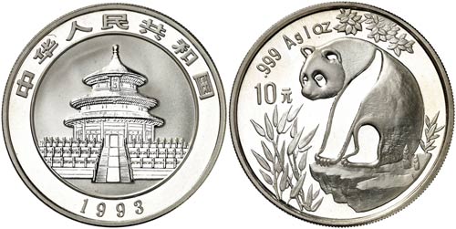 1993. China. 10 yuan. (Kr. 485). ... 