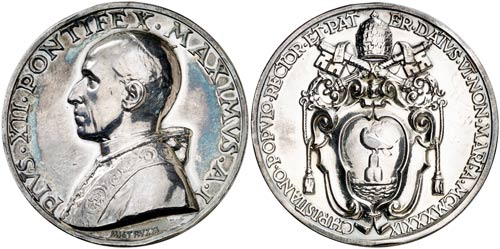 1939. Vaticano. Pio XII. Medalla. ... 