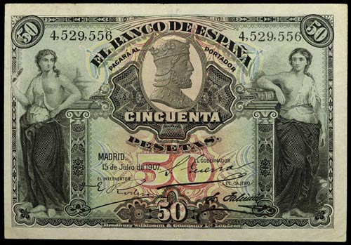 1907. 50 pesetas. (Ed. B103) (Ed. ... 