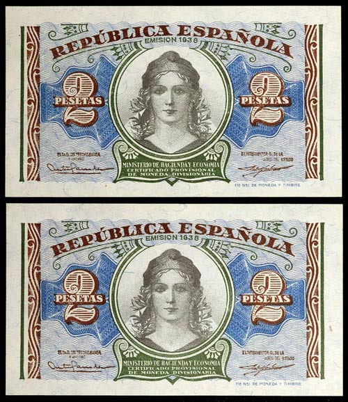 1938. 2 pesetas. (Ed. C44) (Ed. ... 