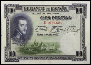 1925. 100 pesetas. (Ed. D11 var) ... 