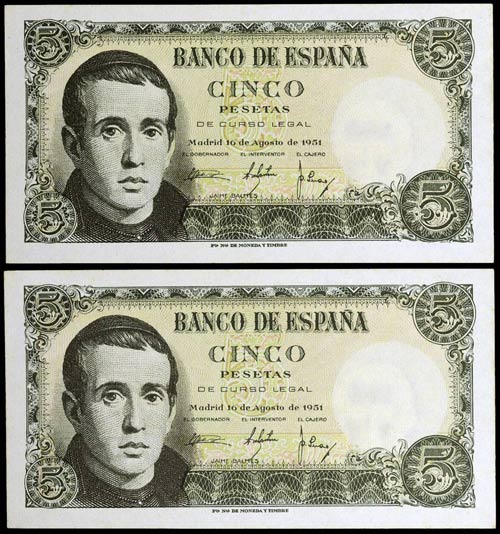 1951. 5 pesetas. (Ed. D60a) (Ed. ... 