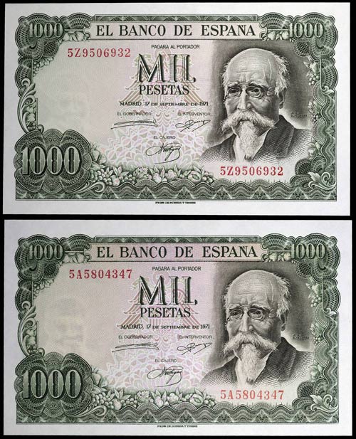 1971. 1000 pesetas. (Ed. D75b) ... 
