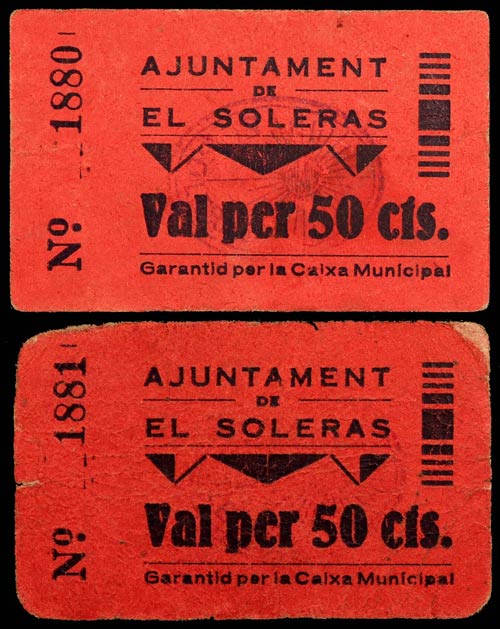 Soleràs, el. 50 céntimos. (T. ... 