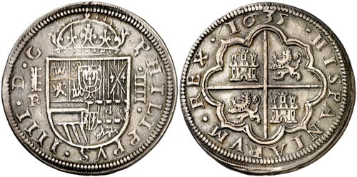 1635/25. Felipe IV. Segovia. R/P. ... 