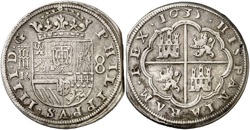 1635. Felipe IV. Segovia. R.  8 ... 