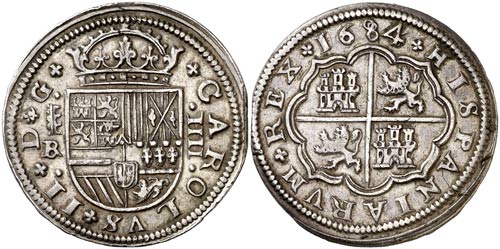 1684/3. Carlos II. Segovia. BR. 4 ... 