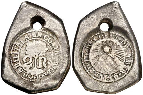 1846. Costa Rica. 2 reales. (Kr. ... 