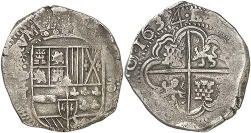 1634. Felipe IV. Potosí. T. 8 ... 