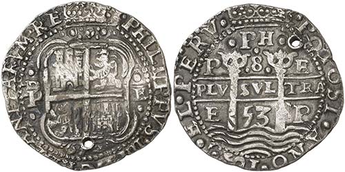 1653. Felipe IV. Potosí. E. 8 ... 
