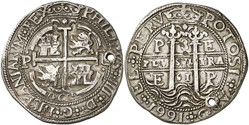 1661. Felipe IV. Potosí. E. 8 ... 