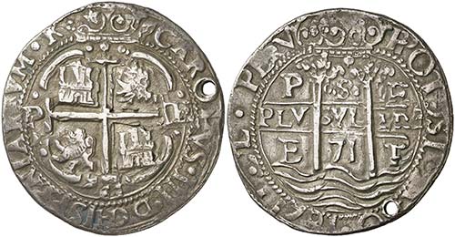 1671. Carlos II. Potosí. E. 8 ... 