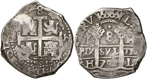 1701. Felipe V. Lima. H. 8 reales. ... 