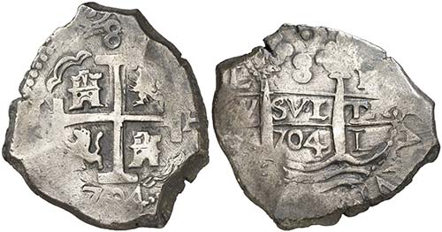 1704. Felipe V. Lima. H. 8 reales. ... 