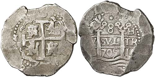 1705. Felipe V. Lima. H. 8 reales. ... 