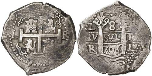1706. Felipe V. Lima. R. 8 reales. ... 