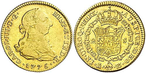 1775/2. Carlos III. Madrid. PJ. 2 ... 