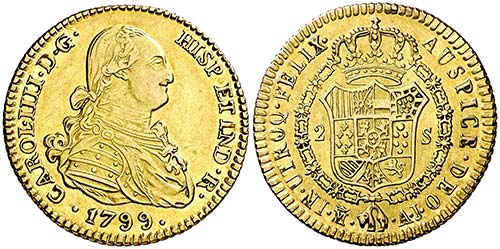1799. Carlos IV. Madrid. AJ. 2 ... 
