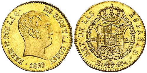 1822. Fernando VII. Barcelona. SP. ... 