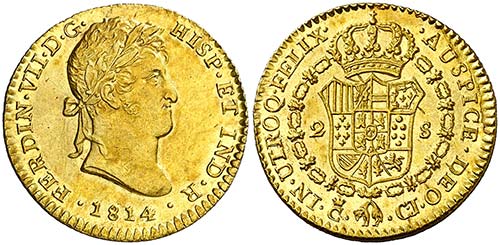 1814. Fernando VII. Cádiz. CJ.  2 ... 