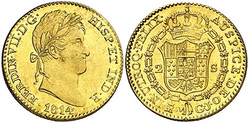 1814. Fernando VII. Madrid. GJ. 2 ... 