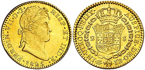 1825. Fernando VII. Sevilla. JB. 2 ... 