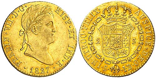 1827. Fernando VII. Sevilla. JB. 2 ... 