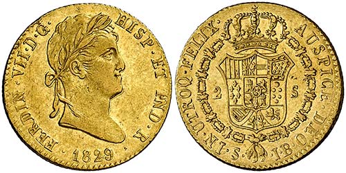 1829. Fernando VII. Sevilla. JB. 2 ... 