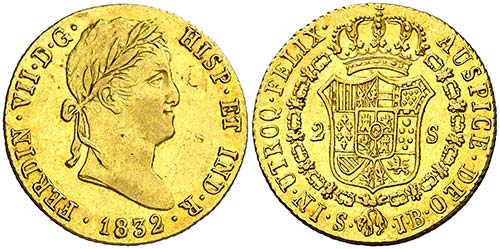 1832. Fernando VII. Sevilla. JB. 2 ... 