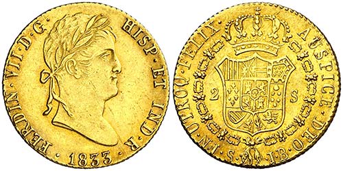 1833. Fernando VII. Sevilla. JB. 2 ... 