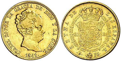 1841/0. Isabel II. Barcelona. PS. ... 