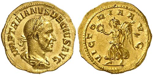 (249 d.C.). Trajano Decio. Áureo. ... 