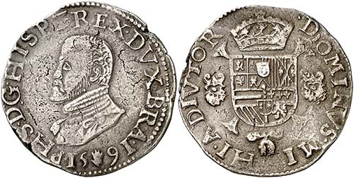 1591. Felipe II. Amberes. 1 escudo ... 