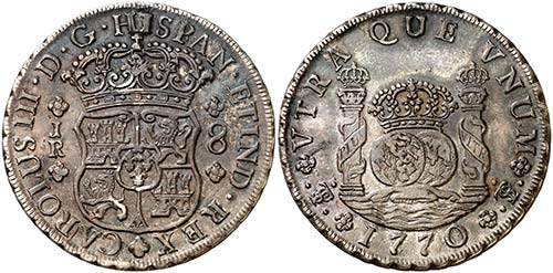 1770. Carlos III. Potosí. JR. 8 ... 