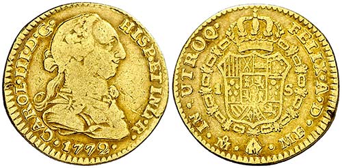 1772. Carlos III. México. MF. 1 ... 