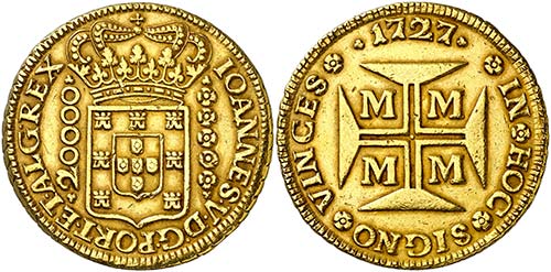 1727. Brasil. Juan V. M (Minas ... 