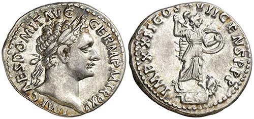 (95-96 d.C.). Domiciano. Denario. ... 